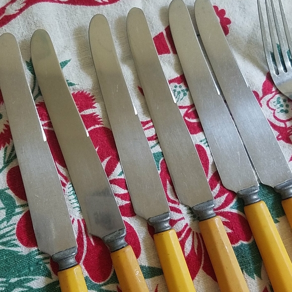 Vintage bakelite flatware silverware stainless - Picture 5 of 7